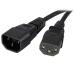 StarTech.com Cable de 14 AWG Extensor de Extensión Estándar de 90cm de Corriente para Computadora 