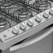 Whirlpool WF7419D estufa Independiente Gas licuado de petróleo (GLP) Gris