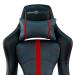 Game Factor Silla CGC650-RD - Gamer, Negro/Rojo Silla universal para juegos Asiento tapizado