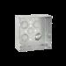Caja Cuadrada Galvanizada  de 4 x 4\", profundidad de 2- 1/8\", KO 4-3/4\", 1-1/2\", 4-1\" y 3 TKO. 