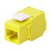Módulo Jack Keystone Cat5e (toolless), con terminación en ángulo 180 º Color Amarillo, Compatibl