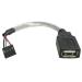 StarTech.com Cable de 15cm Adaptador Extensor USB 2.0 a IDC 4 pines - Conector a Placa Madre - Hembr