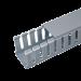 Canaleta Ranurada de PVC con Tapa, Tipo F, 32 mm de Ancho, 79.2 mm de Alto y 2 m de Largo, Color Gri