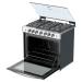 Whirlpool WER5100S estufa Integrado Gas licuado de petróleo (GLP) Gris, acero satinado