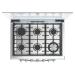 Whirlpool WER5100S estufa Integrado Gas licuado de petróleo (GLP) Gris, acero satinado