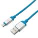 Cable USB V2.0 a Micro de PVC Texturizado BROBOTIX 161208A - 125 cms, Azul