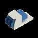 Módulo Acoplador LC Duplex, para Fibra Óptica Monomodo OS1/OS2, Tipo Mini-Com, Color Blanco Mate C