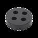 Inserto o Bota de Caucho de 4\" Con Cuatro Orificios para Cable de 3/8 in CI438