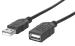 Manhattan 308519 cable USB USB 2.0 1 m USB A Negro