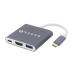 Adaptador Tipo C a HDMI + USB 3.0 + PD Naceb Technology NA-0111 - Plata, USB C, HDMI + USB 3.0 + PD