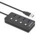 Manhattan 180887 nodo concentrador USB 3.2 Gen 1 (3.1 Gen 1) Type-A 5000 Mbit/s Negro