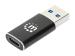 Manhattan 153980 cambiadores de género de cables USB A USB C Negro