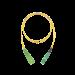 Jumper de Fibra Optica Monomodo 9/125 OS2, SC/APC-LC/APC Duplex, OFNR (Riser), Color Amarillo, 2 Met