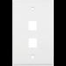 Placa de Pared (Face Plate) / 2 Puertos / Color Blanco / Caja con 20 Piezas / ABS DS-1FPA2-A