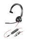 Poly Auriculares monoaurales USB-C Blackwire 3315 con certificación de Microsoft Teams + conector d