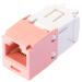 Conector Jack RJ45 Estilo TG, Mini-Com, Categoría 6, de 8 posiciones y 8 cables, Color Rosa CJ688TGP