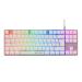 NACEB TECLADO MECANICO TKL GAMER LOW PROFILE RGB 80  K1009 87 TECLAS FULL BLANCAS - 