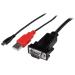 StarTech.com Cable Micro USB a Serie DB9 RS232 para Android - Adaptador Serial con Carga USB - Macho