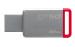 Kingston Technology DataTraveler 50 32GB 32GB USB 3.0 (3.1 Gen 1) Type-A Rojo, Plata unidad flash US