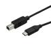 StarTech.com USB2CB3M 3m USB C USB B Negro cable USB