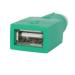 StarTech.com Replacement USB to PS2 Mouse Adapter Verde adaptador de cable