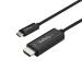 StarTech.com Cable Adaptador de 2m USB-C a HDMI 4K 60Hz - Negro - Cable USB Tipo C a HDMI - Cable Co