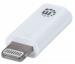 Manhattan 390620 Lightning Micro-USB B Blanco adaptador de cable