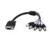 StarTech.com 0.3m VGA/BNC Monitor Cable 0.3m VGA (D-Sub) 5 x BNC Negro