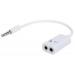 ADAPTADOR 2-A-1 3.5 MM AURICULARES/MICRóFONO ESTéREO, CUATRO-POSICIONES (CTIA) MACHO A 2 X 3.5 MM TRES POSICIONES HEMBRA; SEPARADOR AUDíFONO Y MICRóFONO; 20 CM (8 IN.); NEGRO  354561