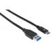 CABLE USB 3.1, GEN 2, A MACHO/ C MACHO, 10 GBPS, 1 M, NEGRO MANHATTAN 353373
