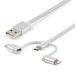 CABLE TRENZADO DE 1M USB A LIGHTNING USB-C Y MICRO USB - CABLE CARGADOR PARA TELÃ‰FONO CELULAR IPHONE IPAD TABLET  - STARTECH.COM MOD. LTCUB1MGR LTCUB1MGR