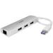 CONCENTRADOR DE 3 PUERTOS USB 3.0 CON ADAPTADOR DE RED ETHERNET GIGABIT - HUB PORTÃ¡TIL DE ALUMINIO - STARTECH.COM MOD. ST3300G3UA ST3300G3UA