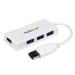 ADAPTADOR CONCENTRADOR HUB  USB 3.0 SUPER SPEED 4 PUERTOS SALIDAS PORTÃ¡TIL PARA LAPTOP COMPUTADORA - NEGRO - STARTECH.COM MOD. ST4300MINU3B ST4300MINU3W