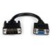 ADAPTADOR CONVERTIDOR DE 20CM PARA PANTALLA DE COMPUTADORA DVI-I A VGA - DVI-I MACHO - HD15 HEMBRA -  CABLE NEGRO - STARTECH.COM MOD. DVIVGAMF8IN DVIVGAMF8IN