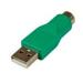ADAPTADOR TECLADO O MOUSE USB A CONECTOR PS/2 MINIDIN - 1X MACHO USB - 1X  HEMBRA MINI-DIN - VERDE - STARTECH.COM MOD. GC46MF GC46MF