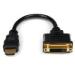 ADAPTADOR DE 20CM HDMIÂ® A DVI - DVI-D HEMBRA - HDMI MACHO - CABLE CONVERTIDOR DE VIDEO - NEGRO - STARTECH.COM MOD. HDDVIMF8IN HDDVIMF8IN