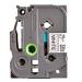 CINTA BROTHER LAMINADA TZES241 CON EXTRA ADHESIVO NEGRO SOBRE BLANCO 18 MM X 8 MTS TZES241