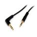 CABLE DELGADO DE 91CM DE AUDIO ESTEREO MINI JACK DE 3.5MM EN ANGULO DERECHO MACHO A MACHO - STARTECH.COM MOD. MU3MMSRA MU3MMSRA
