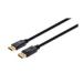 CABLE DISPLAYPORT MANHATTAN ,8K V1.4 , MACHO A MACHO, 3 M 10 PIES, SOPORTA 4K144HZ, HDR, CONTACTOS CHAPADOS EN ORO, FORRO DE PVC Y CONECTOR CON SEGUROS, NEGRO 355582