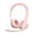 AUDIFONOS CON MICROFONO TIPO DIADEMA LOGITECH H390 COLOR ROSA ALAMBRICOS CON CONECTOR USB CONTROL DE AUDIO INTEGRADO EN EL CABLE 981-001280