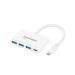 HUB USB-C,MANHATTAN,168434, 3 PTOS A + 1 PTO C PD, 5GBPS, BLANCO 168434