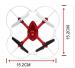 Drone Syma X11 Cuadrupedo con pila recargable, Color Rojo