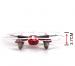 Drone Syma X11 Cuadrupedo con pila recargable, Color Rojo