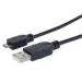 Manhattan Cable USB A Macho - Micro USB B Macho, 50cm, Negro
