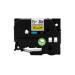CINTA BROTHER NEGRO SOBRE AMARILLO TZES661 GROSOR DE 36MM TZES661