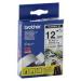 CINTA BROTHER FLEXIBLE NEGRO SOBRE BLANCO 12MM TZEFX231