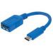 CABLE MANHATTAN USB TIPO-C  CM-AH  15CM  3A AZUL 353540