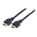 CABLE HDMI 2.0 M-M  MANHATTAN DE ALTA VELOCIDAD CON ETHERNET PARA PARED (INTRAMURO) 1.0 MTS (3FT) BLINDADO COLOR NEGRO 353922