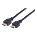 CABLE MANHATTAN HDMI 2.0  M-M  DE ALTA VELOCIDAD CON ETHERNET PARA PARED (INTRAMURO)  5.0 MTS  BLINDADO NEGRO 353953