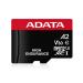 AUSDX64GUI3V30SHA2-RA1 Memoria ADATA 64GB MicroSD con adaptador SD para videovigilancia clase10 A2 U3 V30S 100MB/s